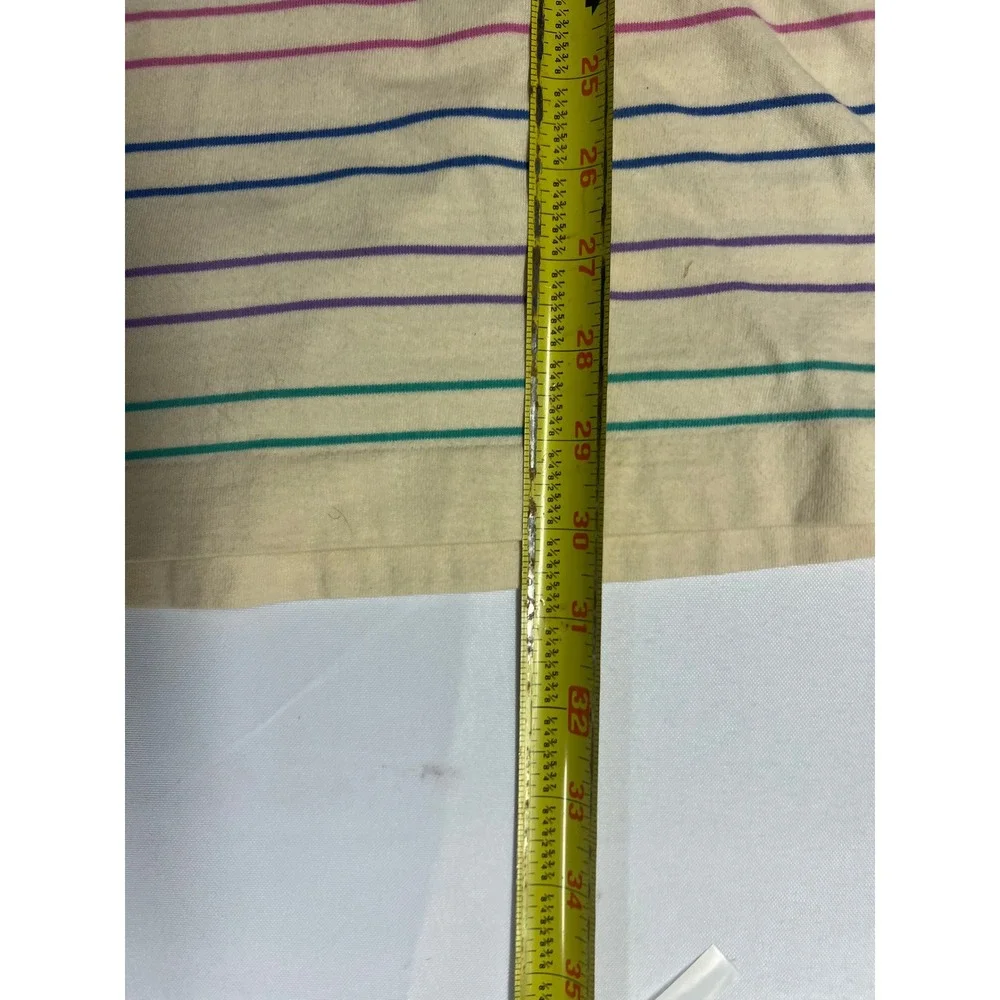 Colours Alexander Julian Mens Vintage 90s Striped Polo Shirt Large Preppy - Picture 7 of 9